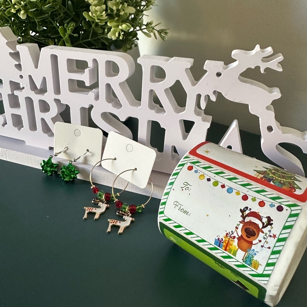 3pc Bundle - Christmas Earrings Sets(2) &‎ Gift Labels #2